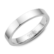 Men's Traditional 4mm Flat Heavy Wedding Band